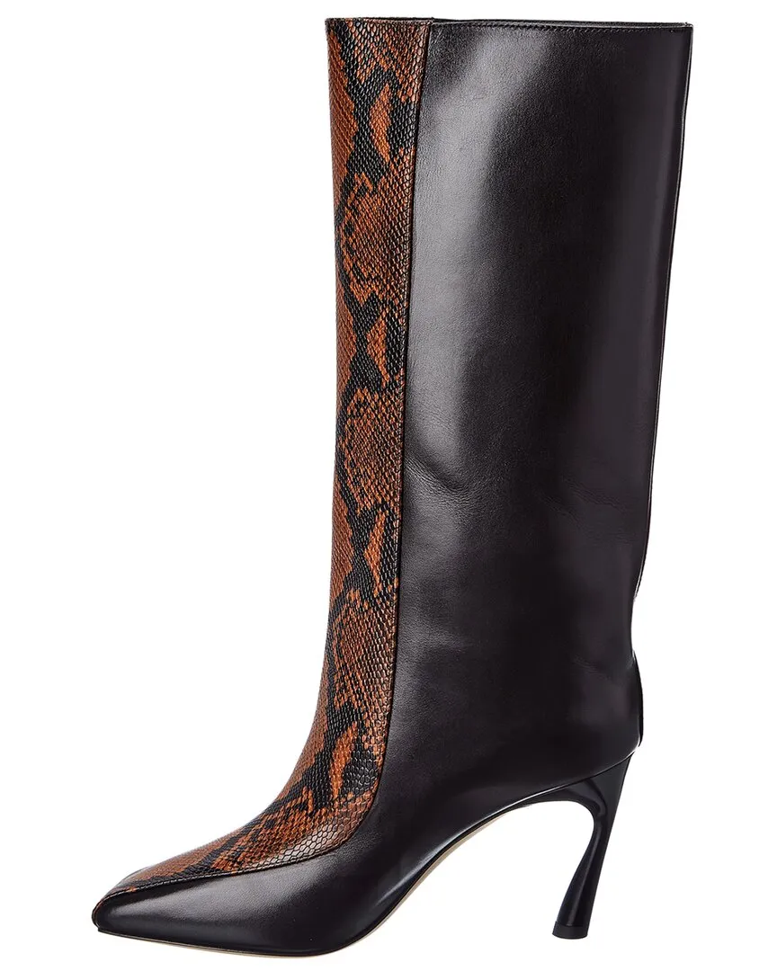 Jimmy Choo Mabyn 85 Snake-Embossed Leather Boot
