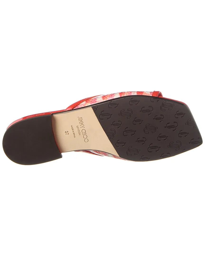Jimmy Choo Nako Woven & Leather Flat