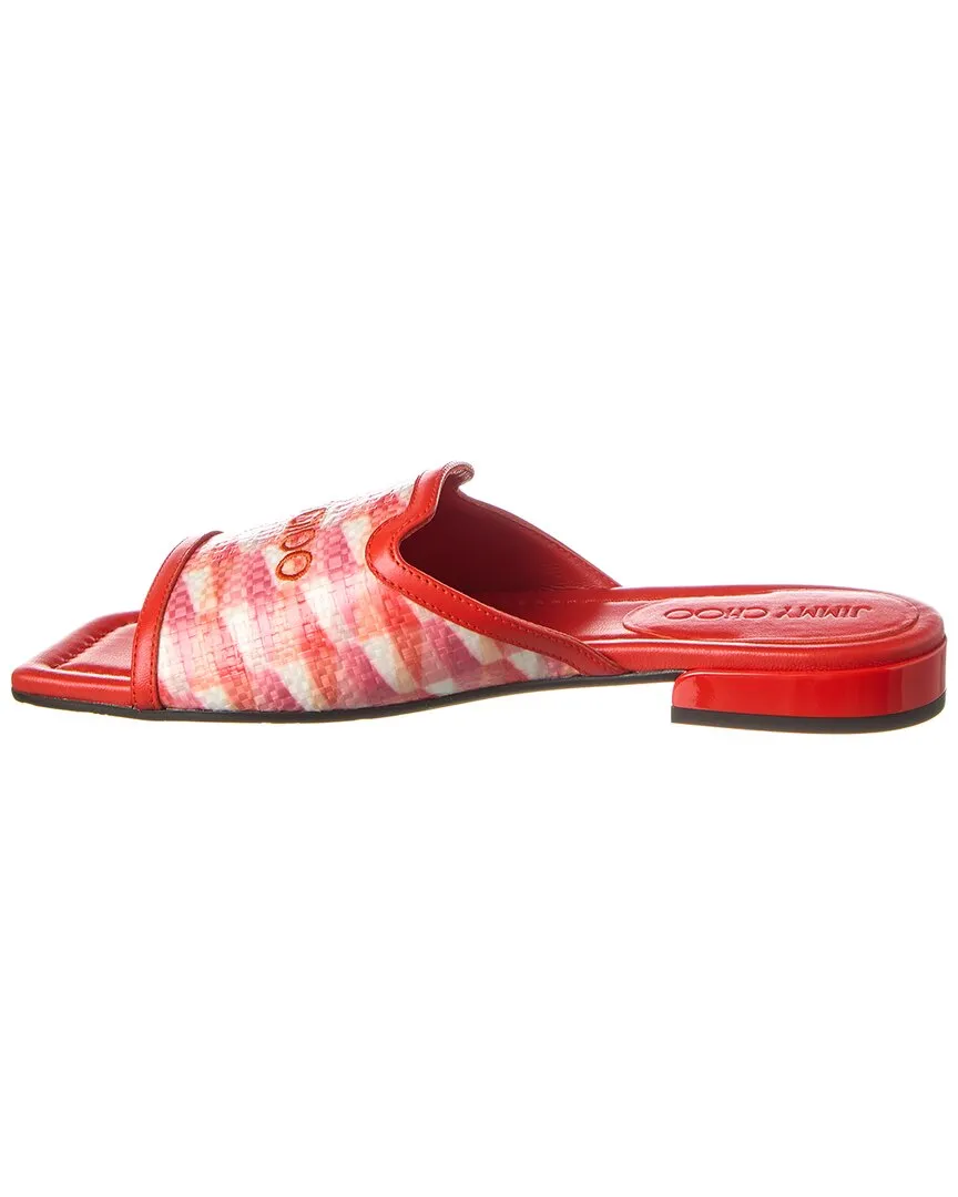 Jimmy Choo Nako Woven & Leather Flat