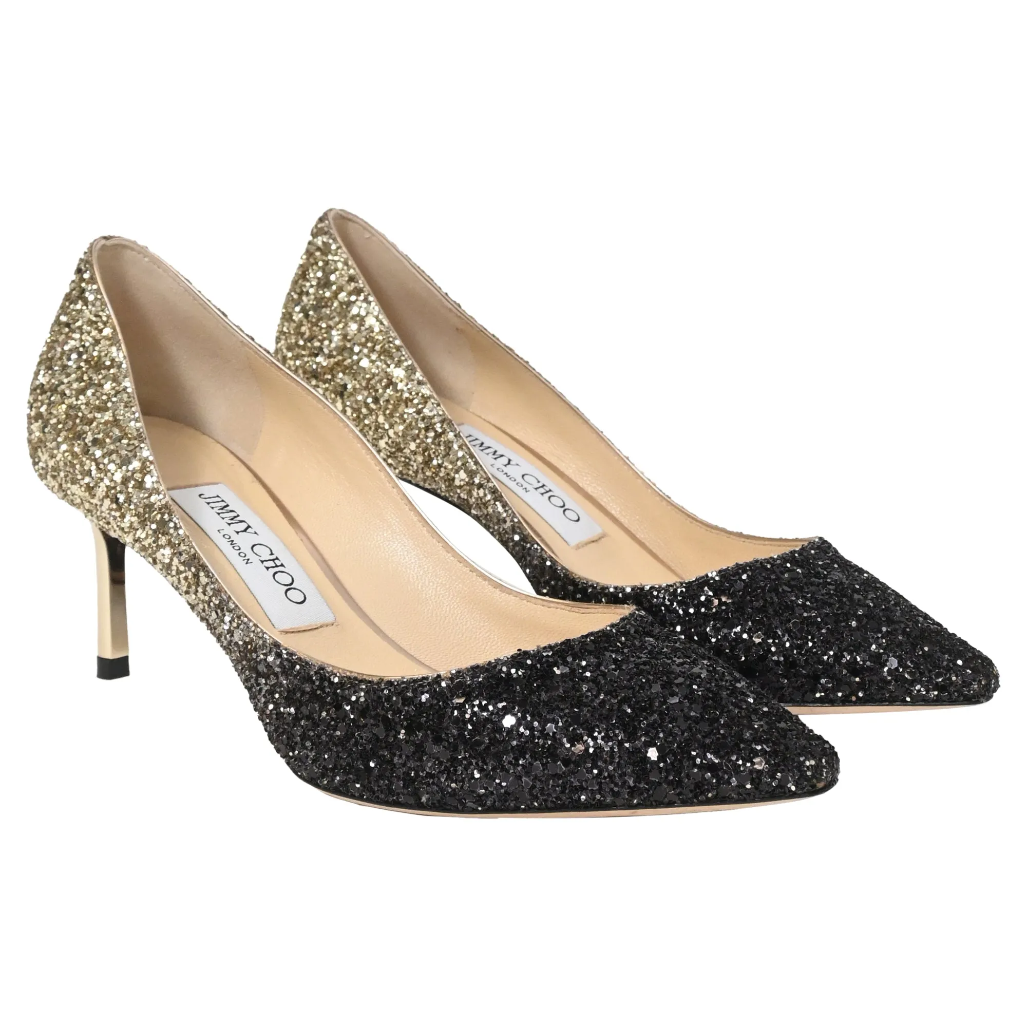Jimmy Choo Romy 60 Pumps in Gold Glitter