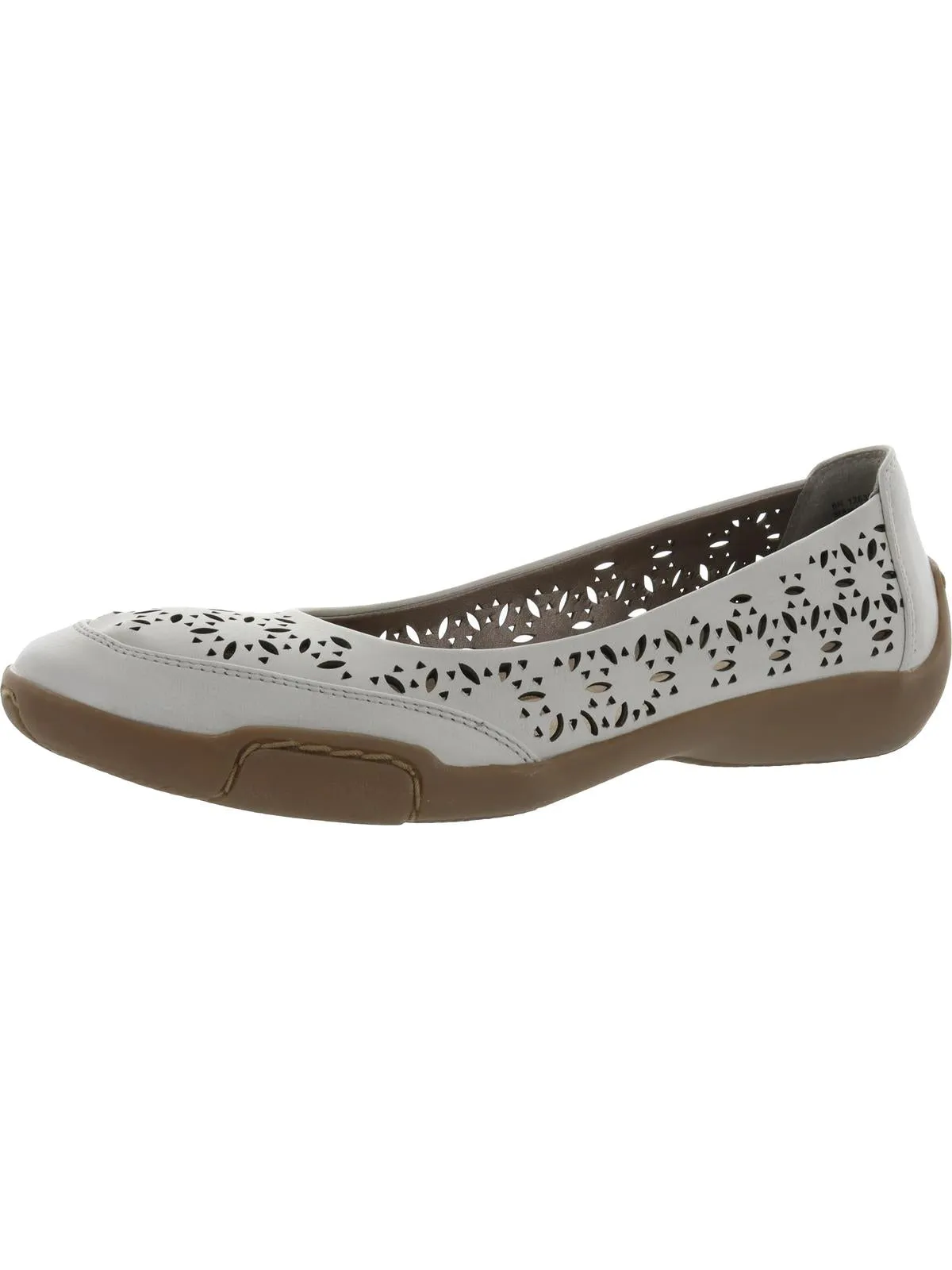 Jordan Womens Faux Leather Slip On Ballet Flats