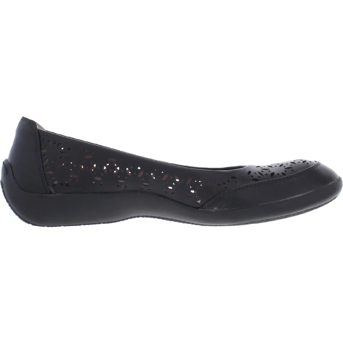 Jordan Womens Faux Leather Slip On Ballet Flats