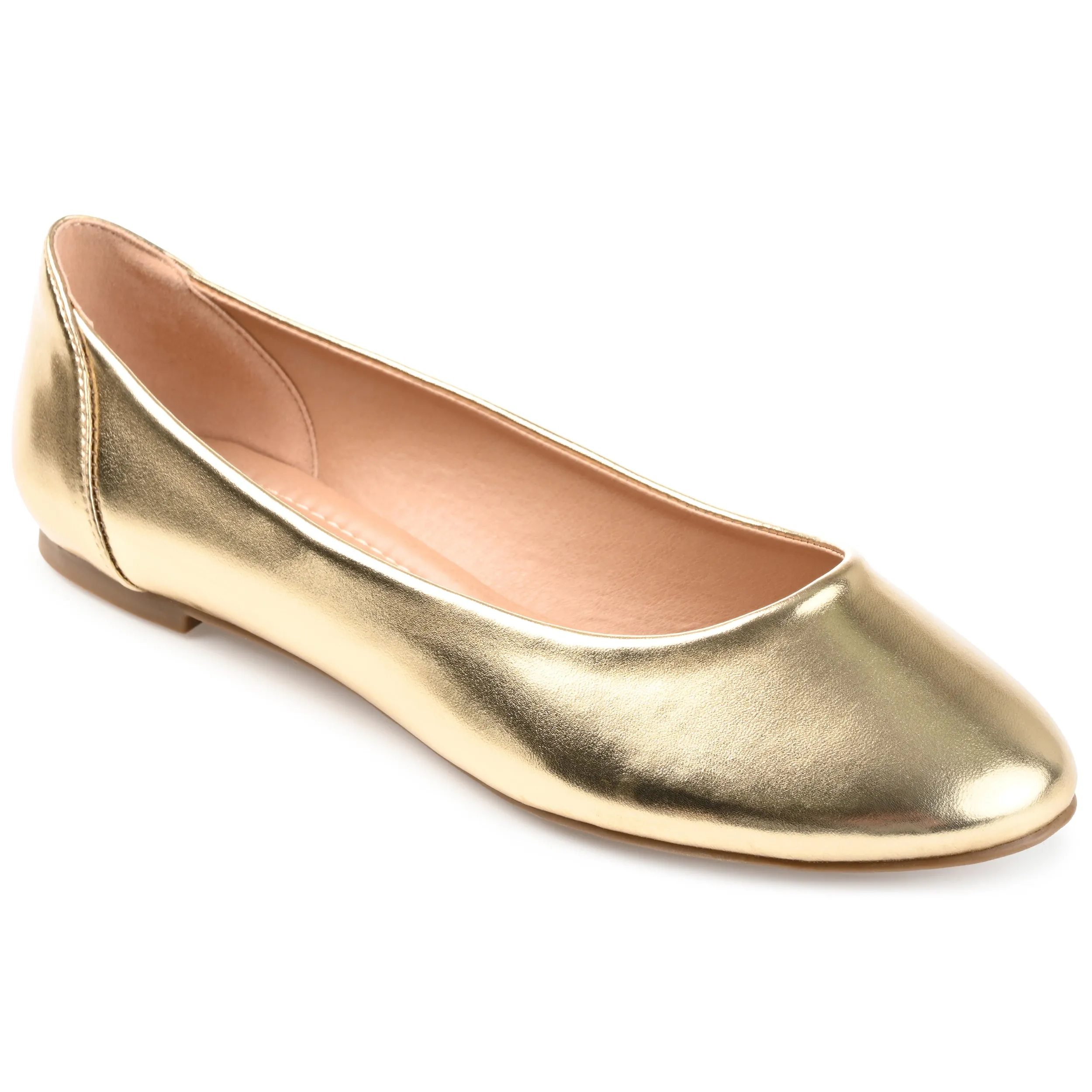 Journee Collection Womens Kavn Medium and Wide Width Comfort Insole Slip On Round Toe Ballet Flats