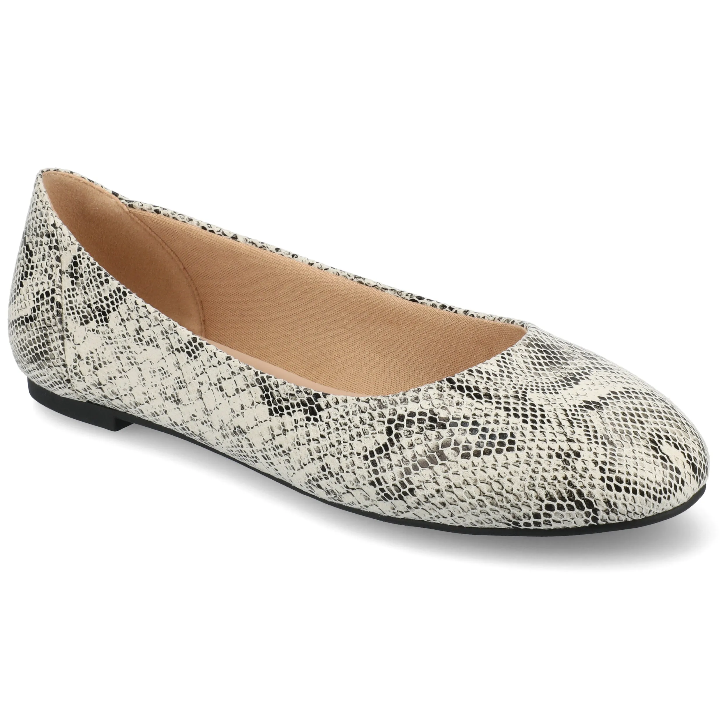 Journee Collection Womens Kavn Medium and Wide Width Comfort Insole Slip On Round Toe Ballet Flats