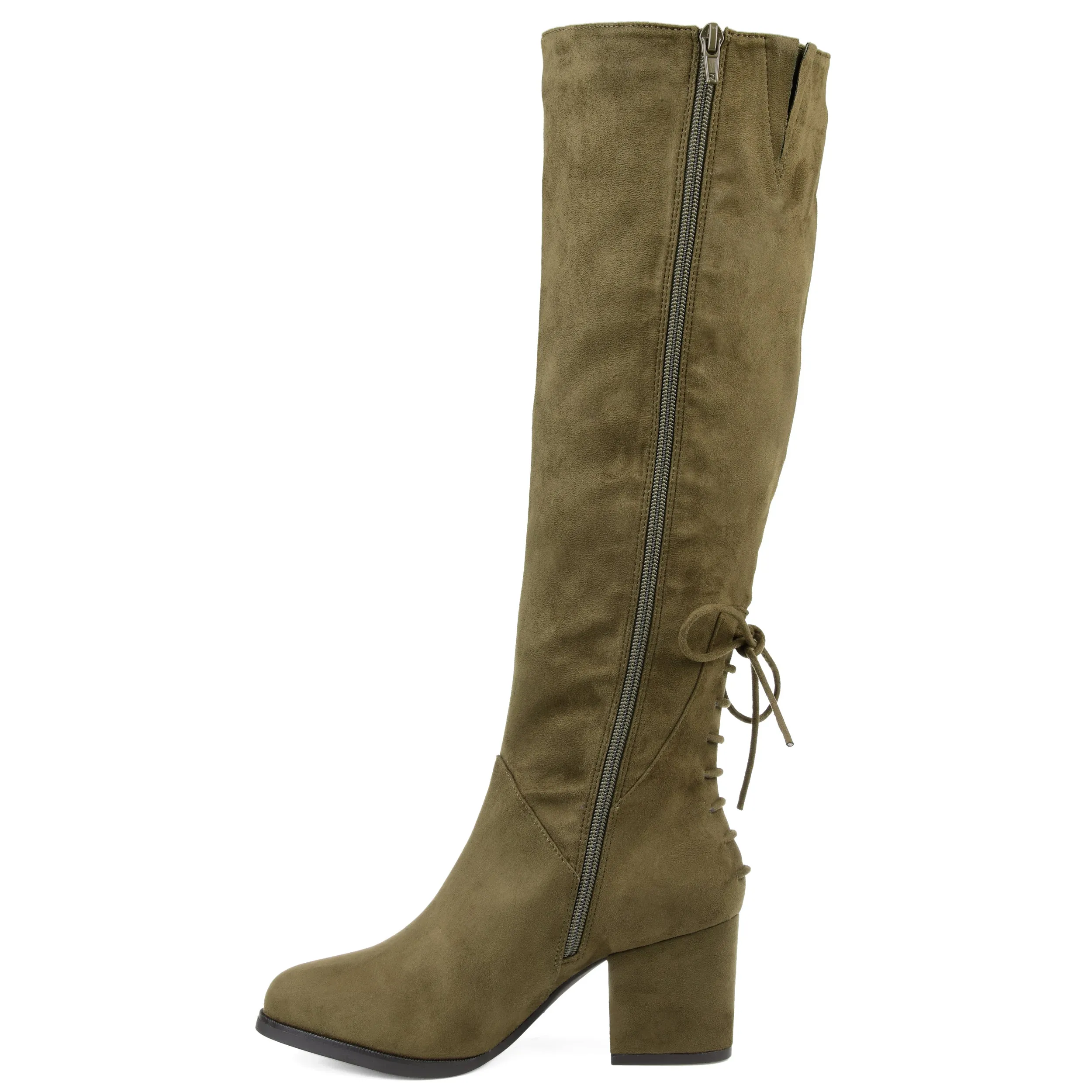 Journee Collection Womens Leeda Tru Comfort Foam Block Heel Knee High Boots