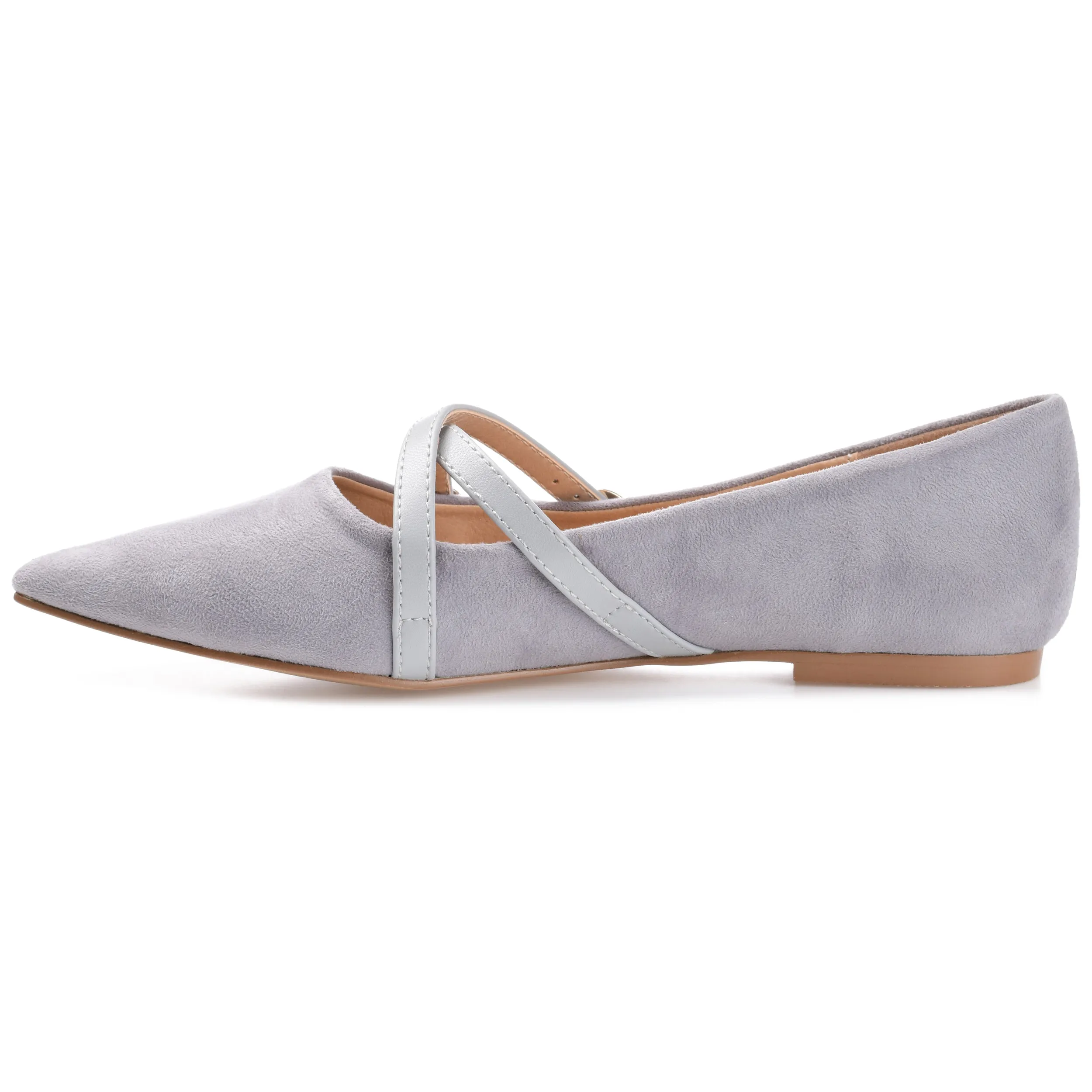Journee Collection Womens Patricia Slip On Pointed Toe Ballet Flats