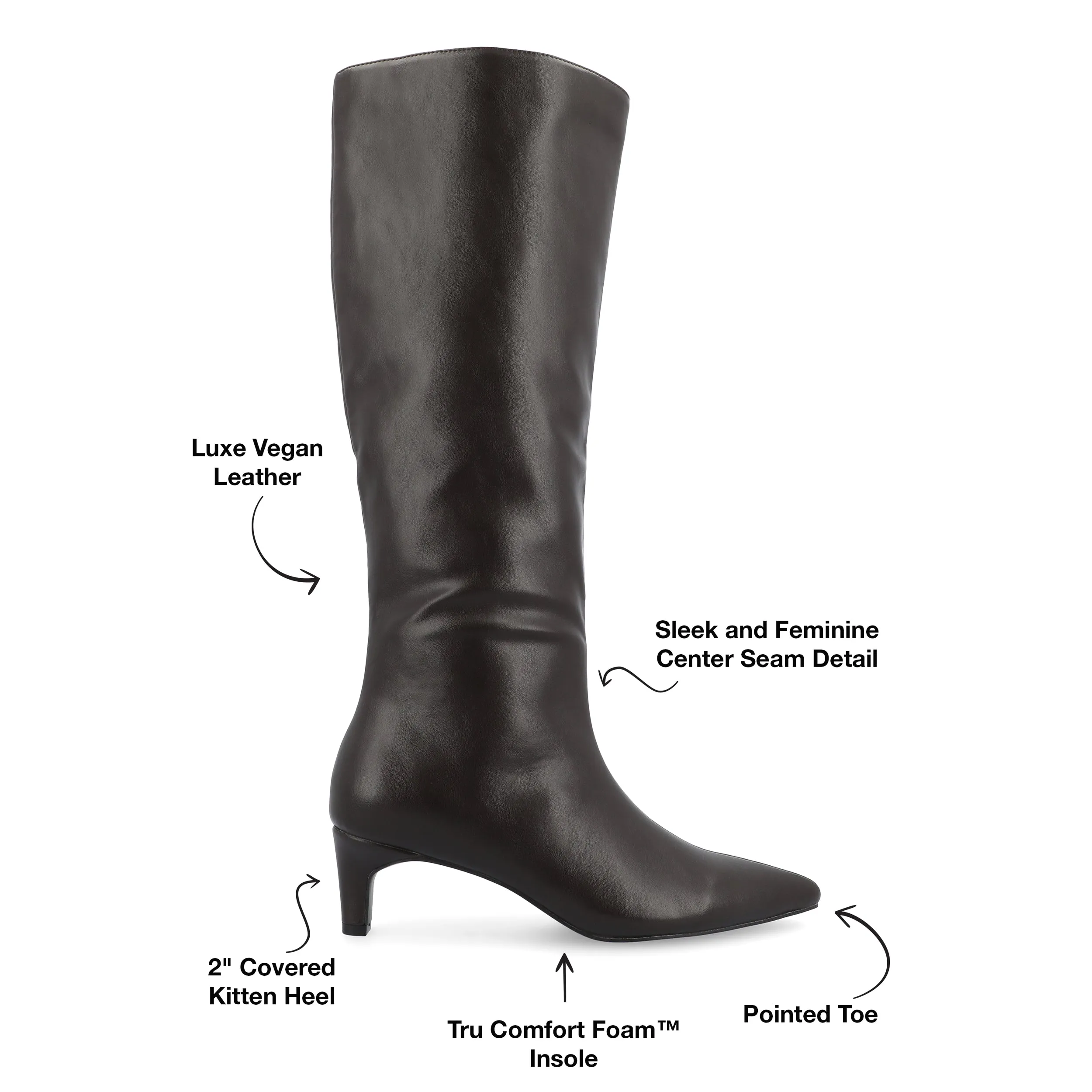 Journee Collection Women's Tru Comfort Foam Tullip Wide Width Wide Calf Boots