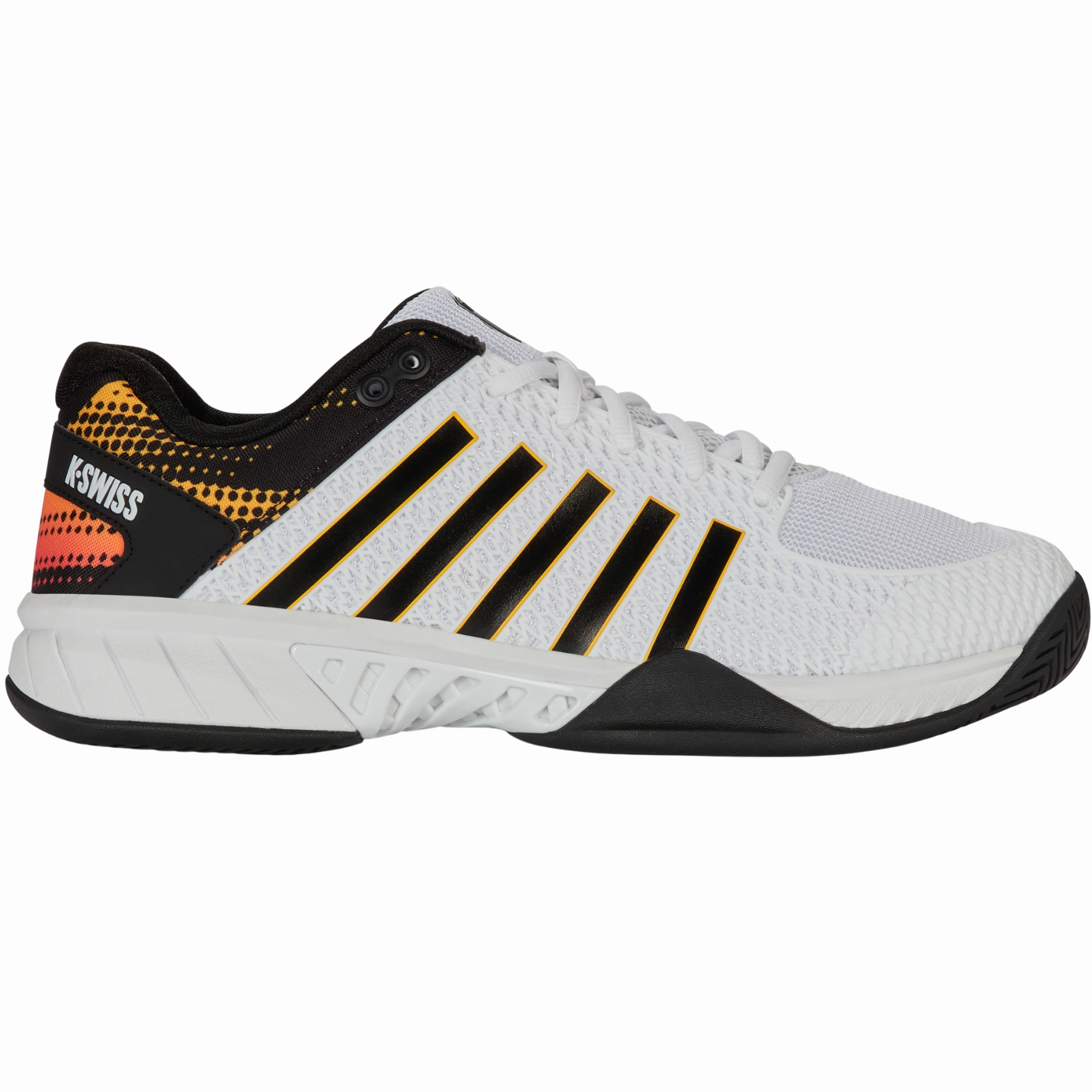 K Swiss Express Light All Court Mens Pickleball Shoes - White / Daffodil Kswiss tennis shoes