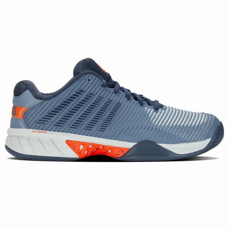 K Swiss Hypercourt Express 2 AC Mens Tennis Shoes - Winward Orion Blue / Scarlet Ibis Kswiss tennis shoes