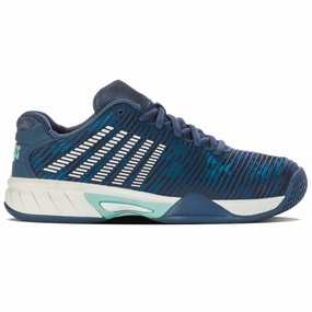 K Swiss Hypercourt Express 2 Indian Teal/Star White Junior Tennis Shoes Kswiss tennis shoes