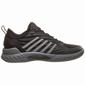 K Swiss Hypercourt Supreme 2 Men Tennis Shoes - Black/Steel Gray/Firey Red Kswiss tennis shoes