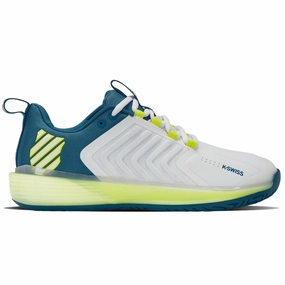 K Swiss Ultrashot 3 AC Men Tennis Shoes - White/Celestial/Primrose Kswiss tennis shoes
