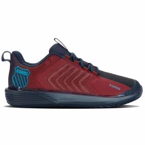 K Swiss Ultrashot 3 Men Tennis Shoes - Lollipop/Blue Opal/Blanc de Blanc Kswiss tennis shoes