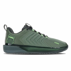 K Swiss Ultrashot AC 3 Men Tennis Shoes - Sea Spray/Urban Chic/Soft Neon Green Kswiss tennis shoes