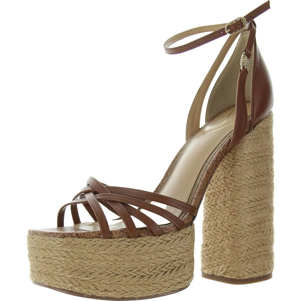 KADE Womens Criss-Cross Leather Platform Heels