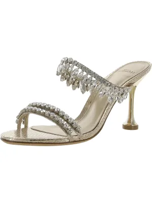 Karina Womens Leather Ankle Heels