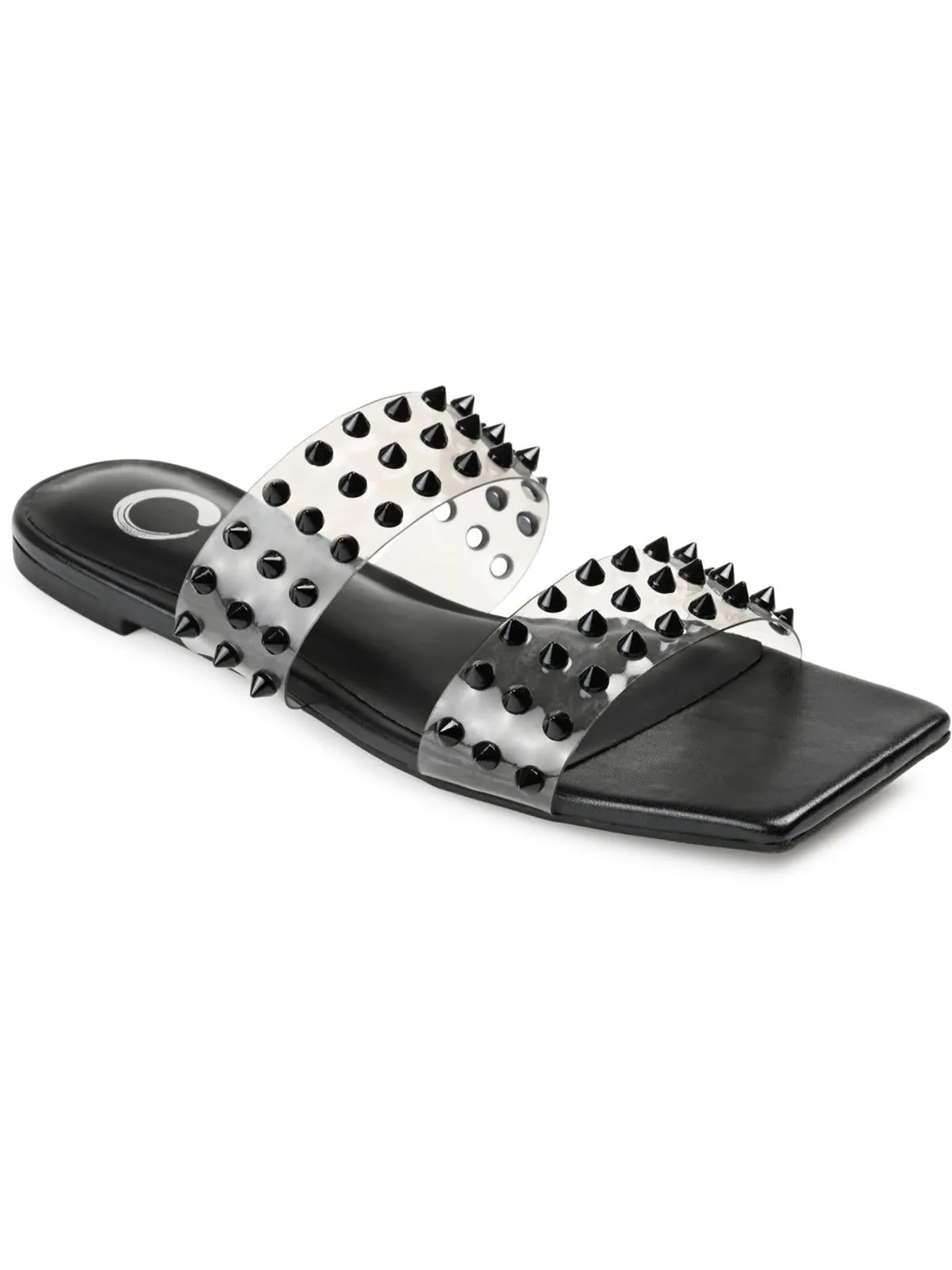 KATARI Womens Open Toe Vinyl Flatform Sandals