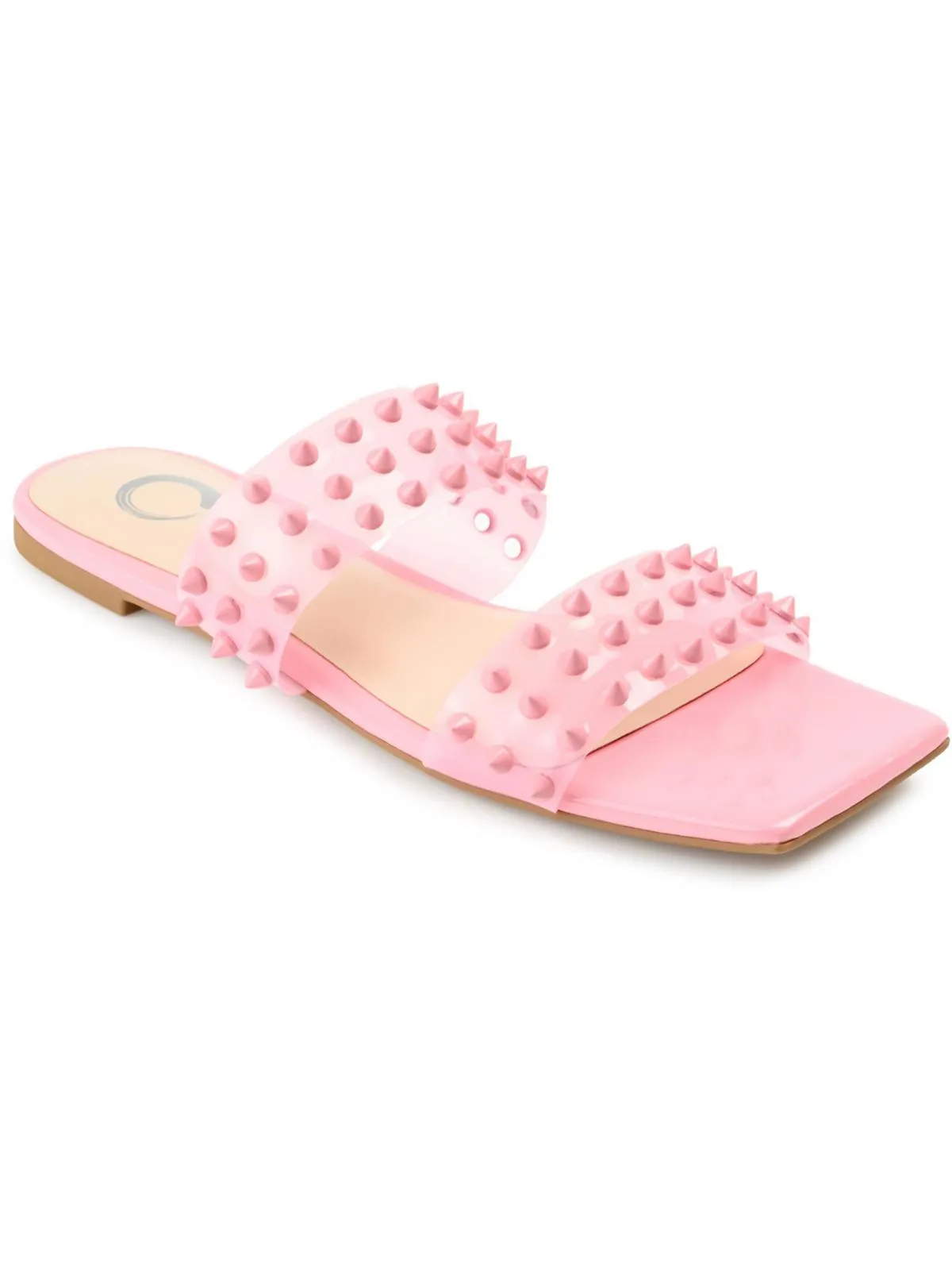 KATARI Womens Open Toe Vinyl Flatform Sandals