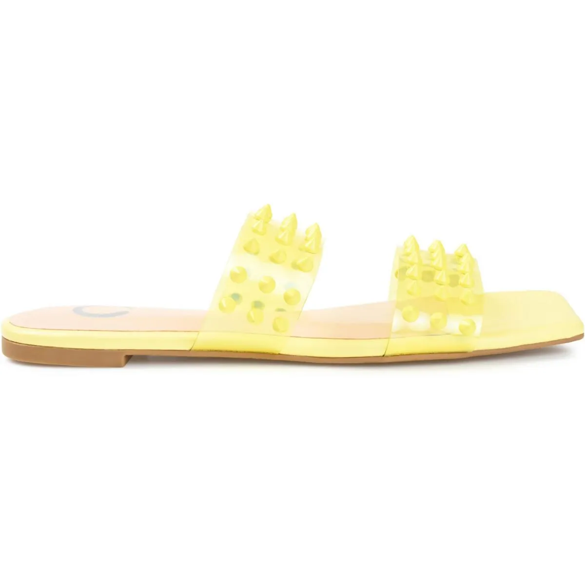 KATARI Womens Open Toe Vinyl Flatform Sandals