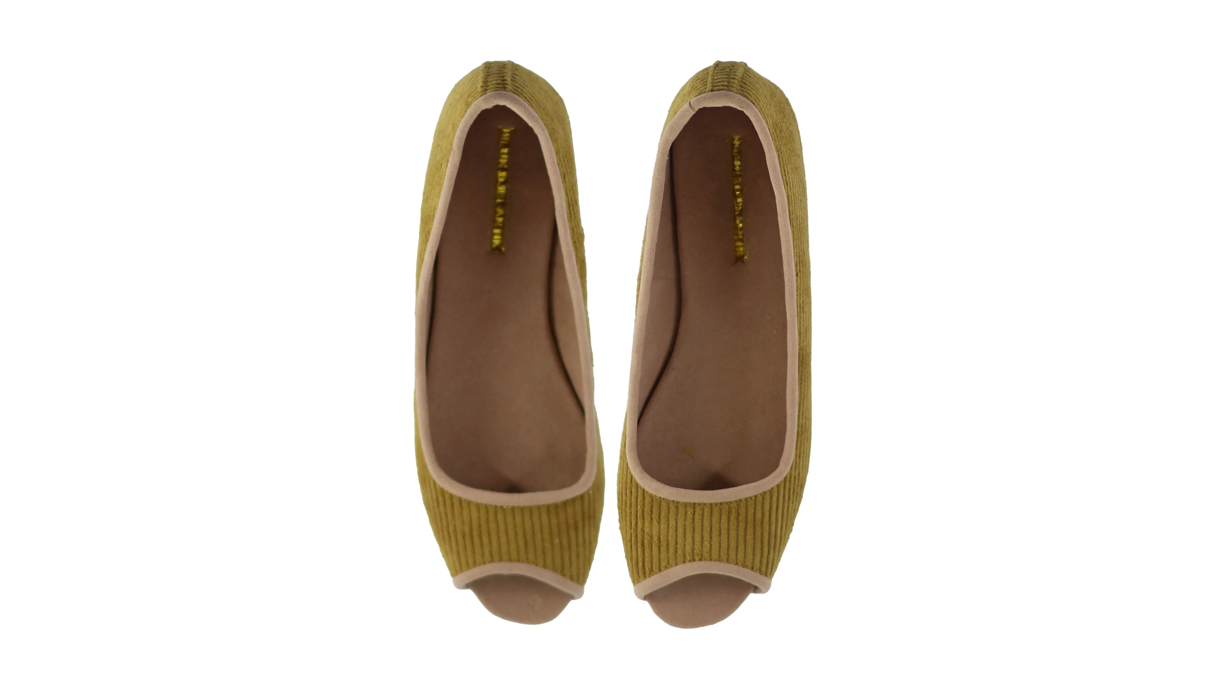 Kate Peeptoe 20mm Ballet - Caramel Corduroy