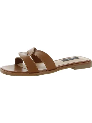 Kelly Womens Leather Criss-Cross Front Flip-Flops