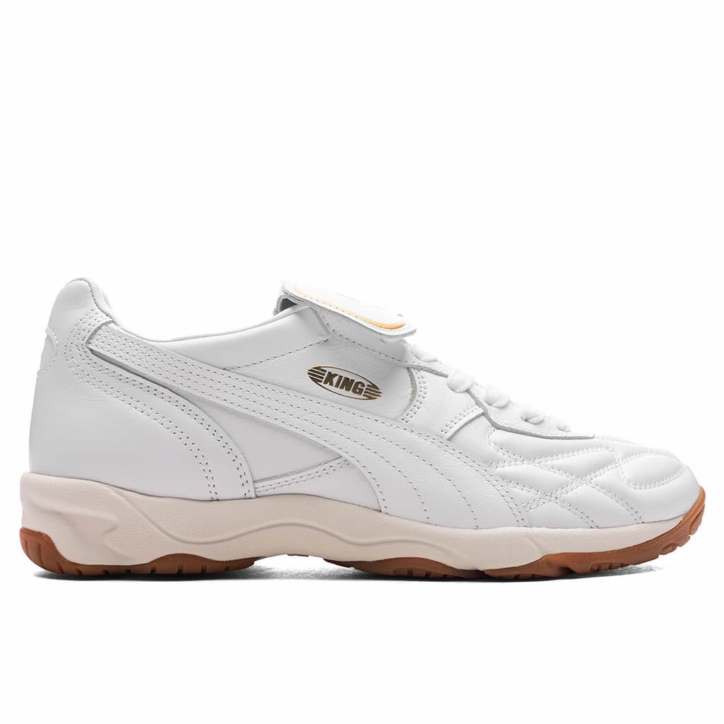 King Indoor - White/Frosted Ivory Puma sneakers for casual streetwear