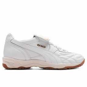 King Indoor - White/Frosted Ivory Puma sneakers for casual streetwear