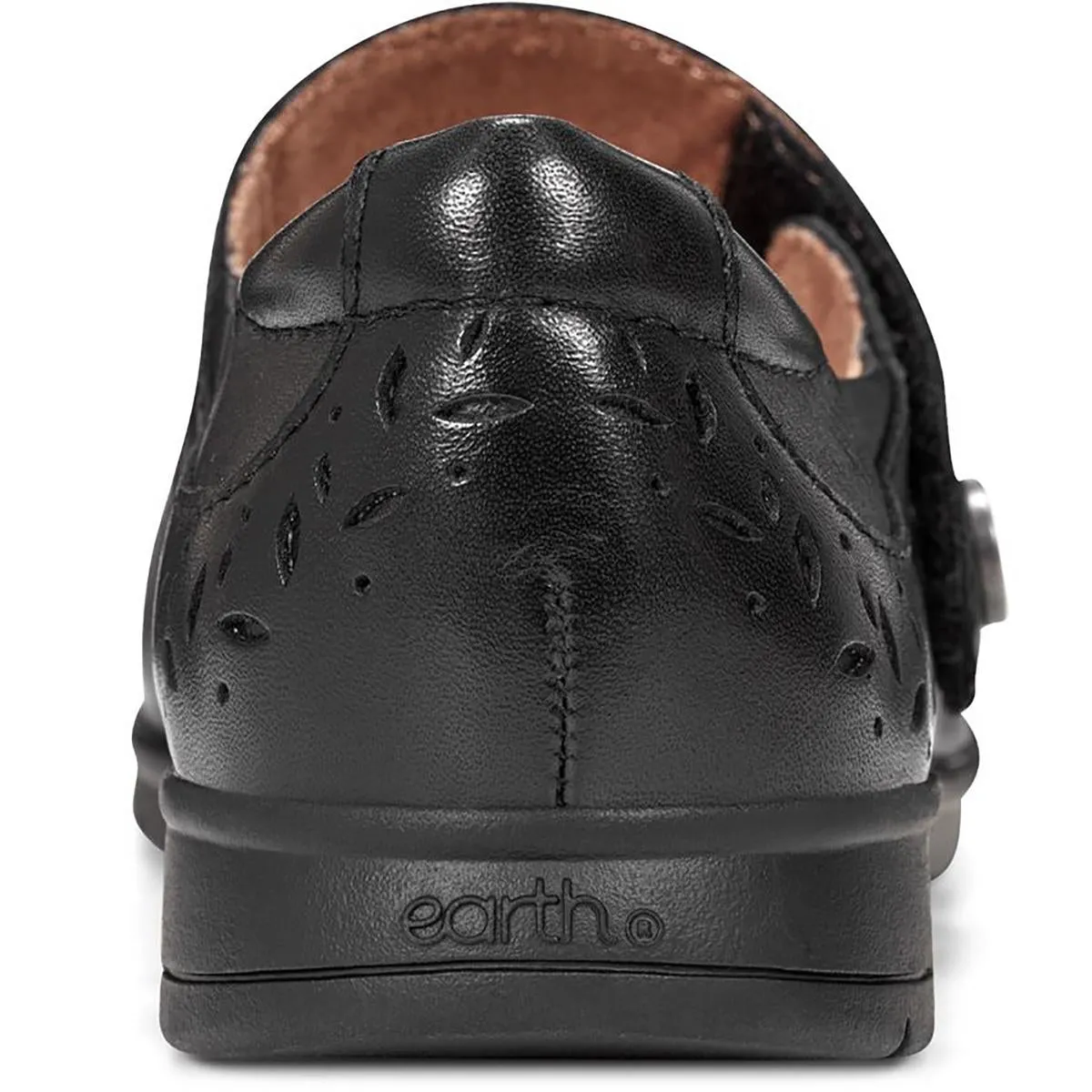 KINSEY Womens Padded Insole Leather Flat Shoes