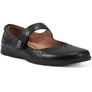KINSEY Womens Padded Insole Leather Flat Shoes