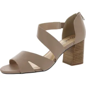 Korrine Womens Leather Block Heel Dress Sandals