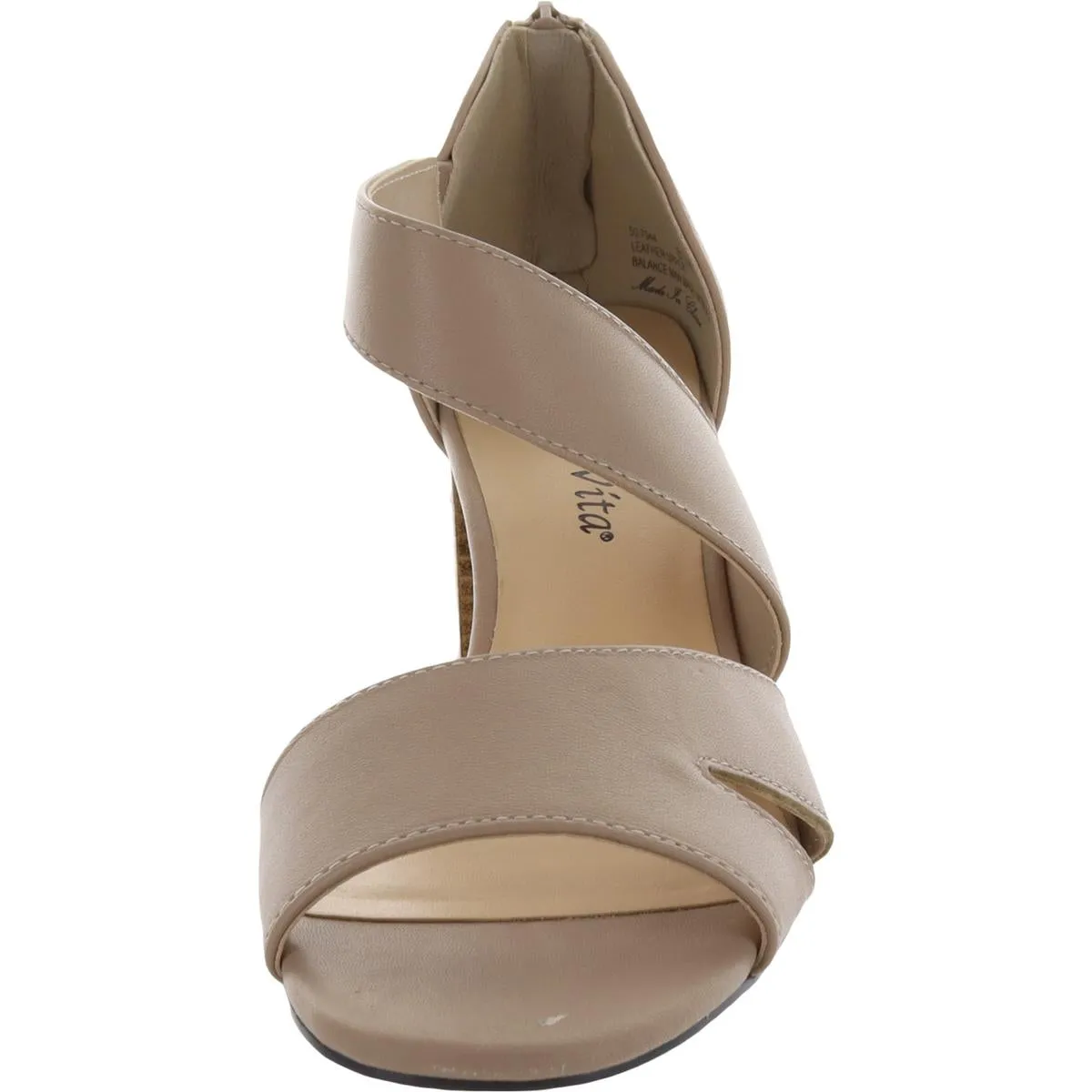 Korrine Womens Leather Block Heel Dress Sandals