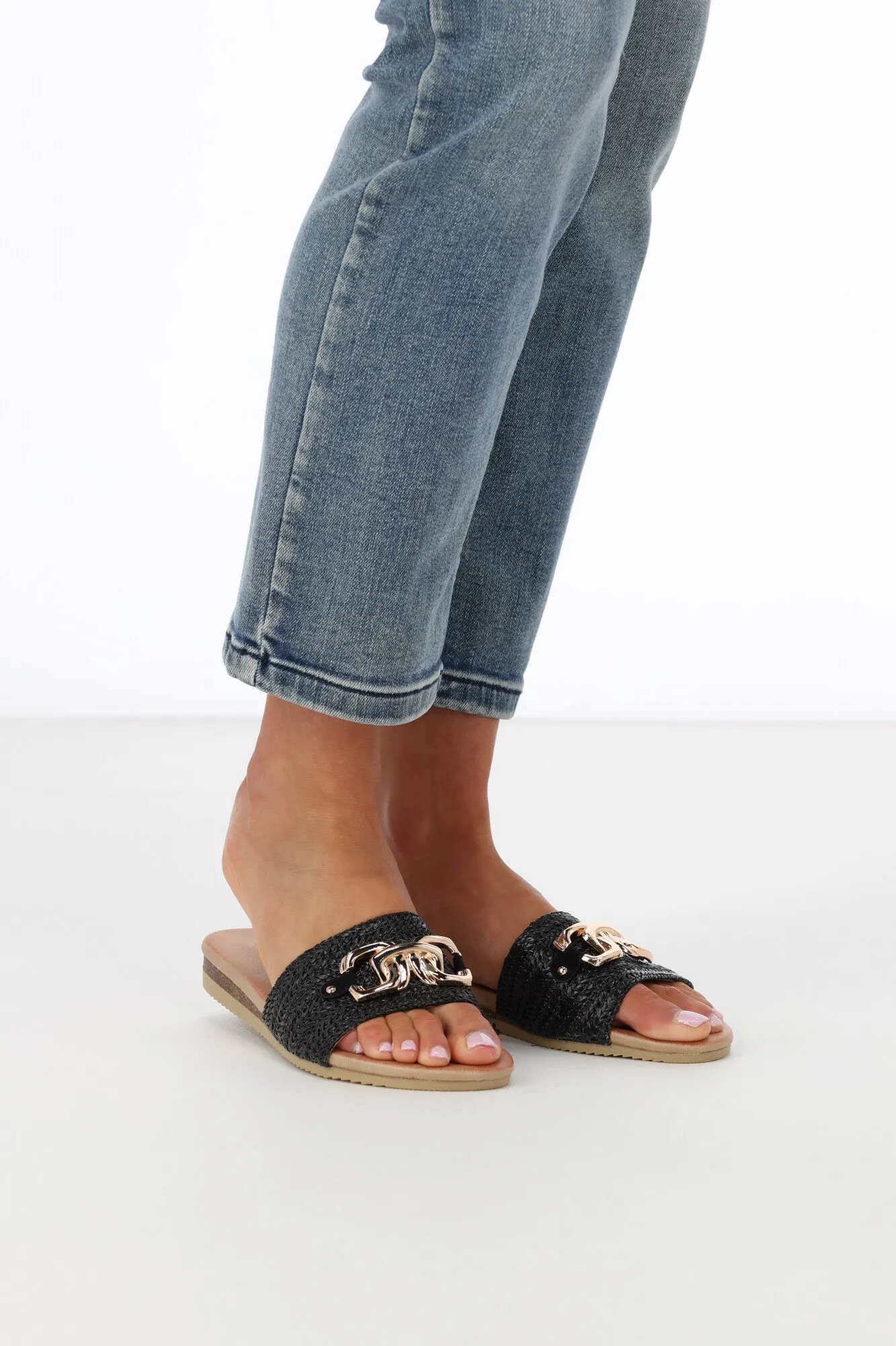 Laguna Quays Karmen Raffia Black