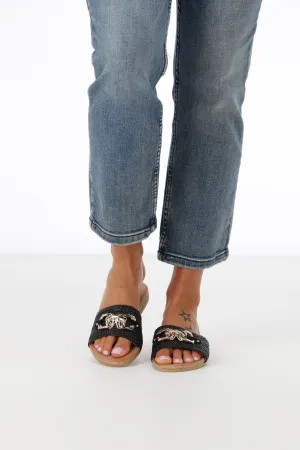 Laguna Quays Karmen Raffia Black