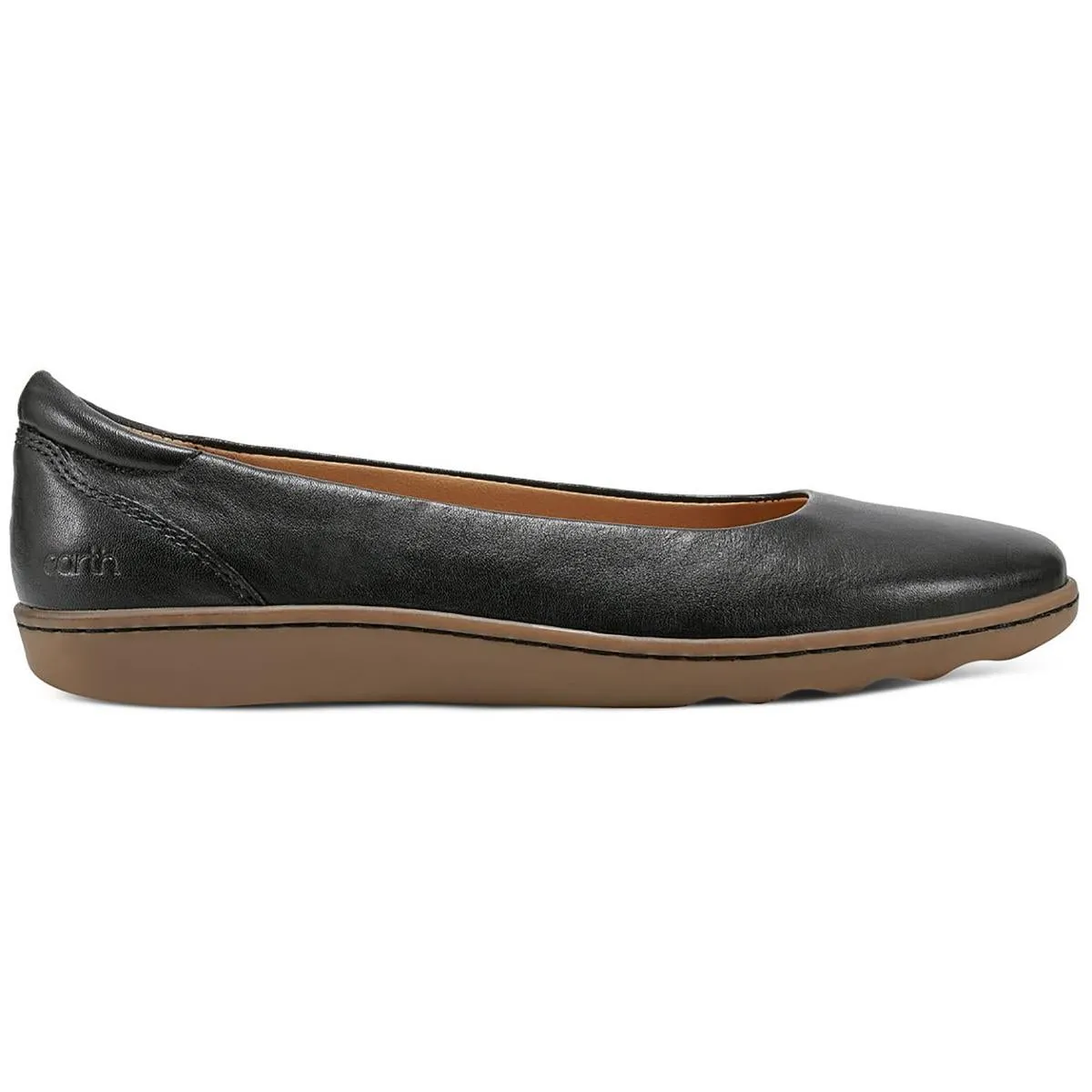 Landen Womens Solid Leather Ballet Flats