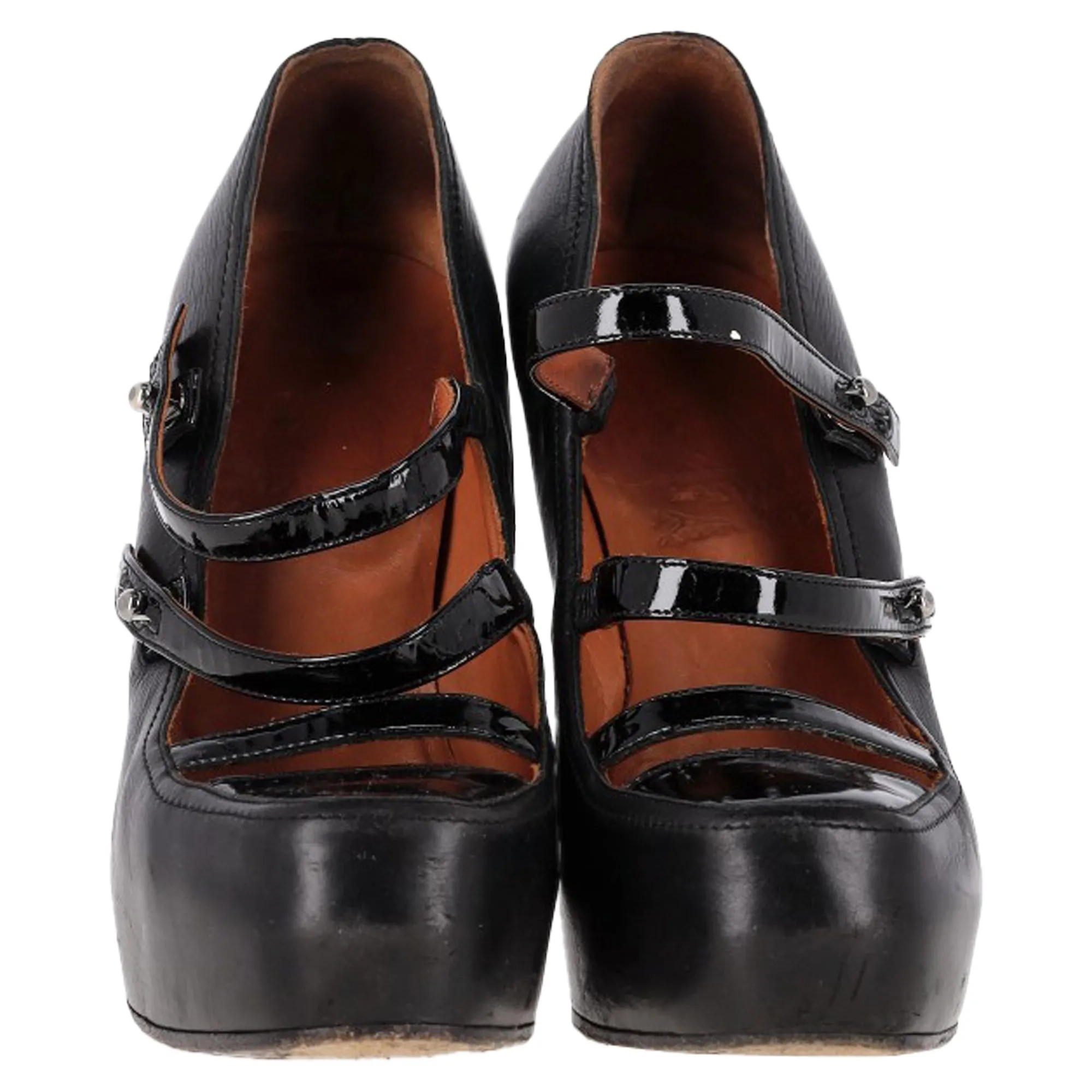 Lanvin 2009 Lanvin Paris Escarpin Strap Pumps in Black Leather