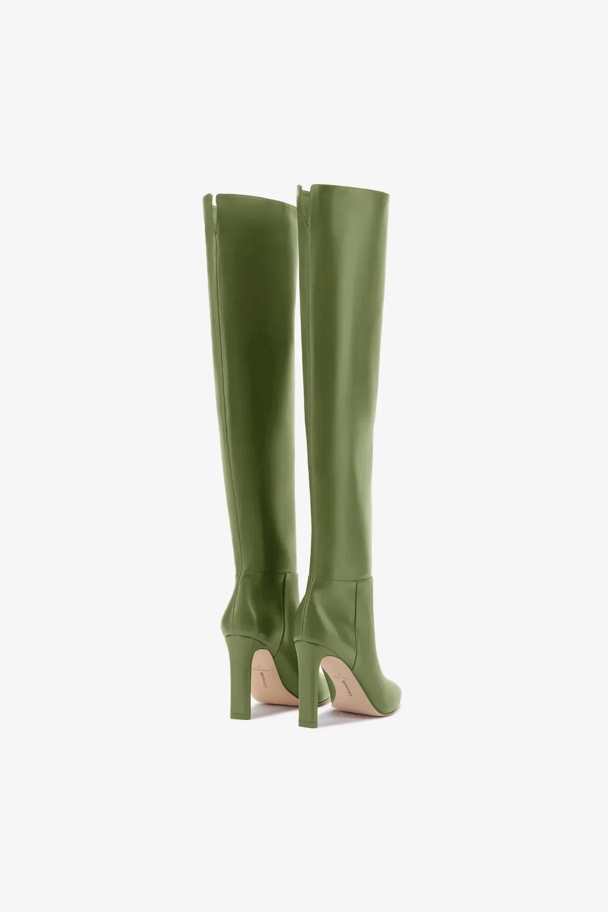 Larroud x Jennifer Fisher Boot In Martini Green Leather