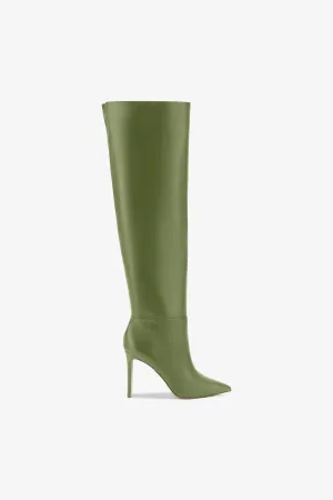 Larroud x Jennifer Fisher Boot In Martini Green Leather