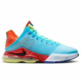 Lebron 19 Low 'Blue Chill' - Blue Chill/Black/Light Crimson Nike fashion sneakers with bold branding