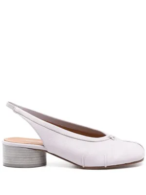 Lilac Leather Tabi Flats