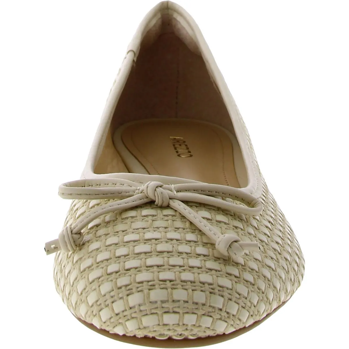 Linda Womens Textured Slip-On Ballet Flats