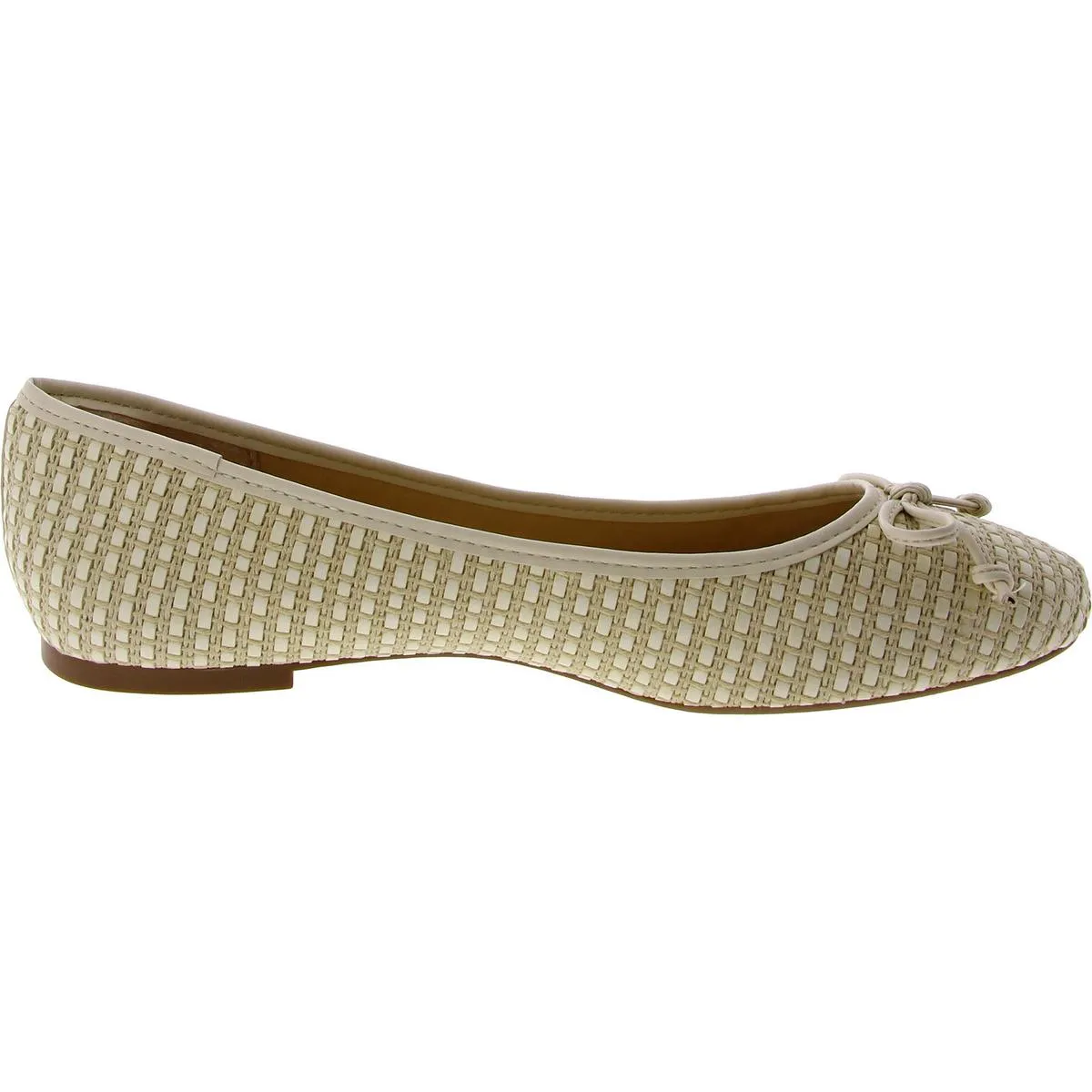 Linda Womens Textured Slip-On Ballet Flats