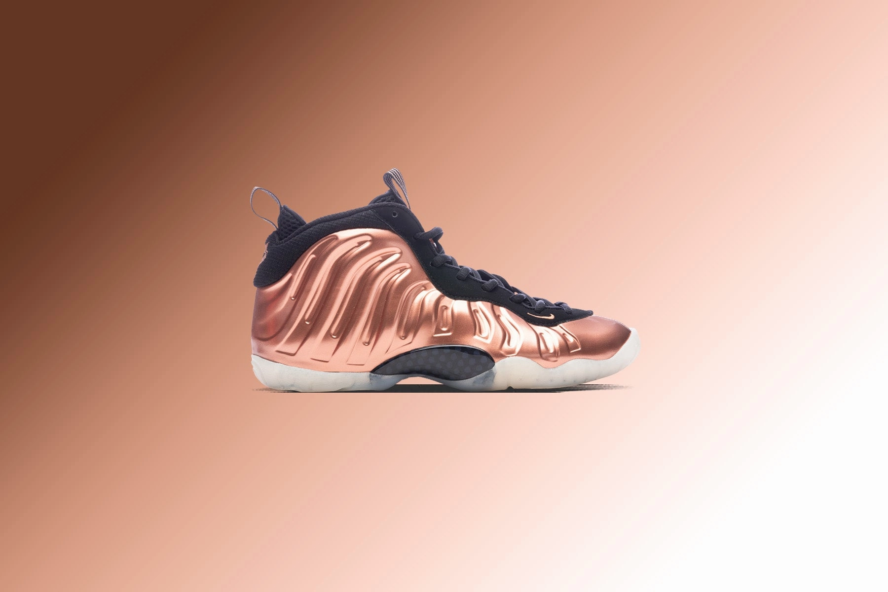 Little Posite One (GS) - Metallic Copper/Black Nike Bold Logo Sneakers