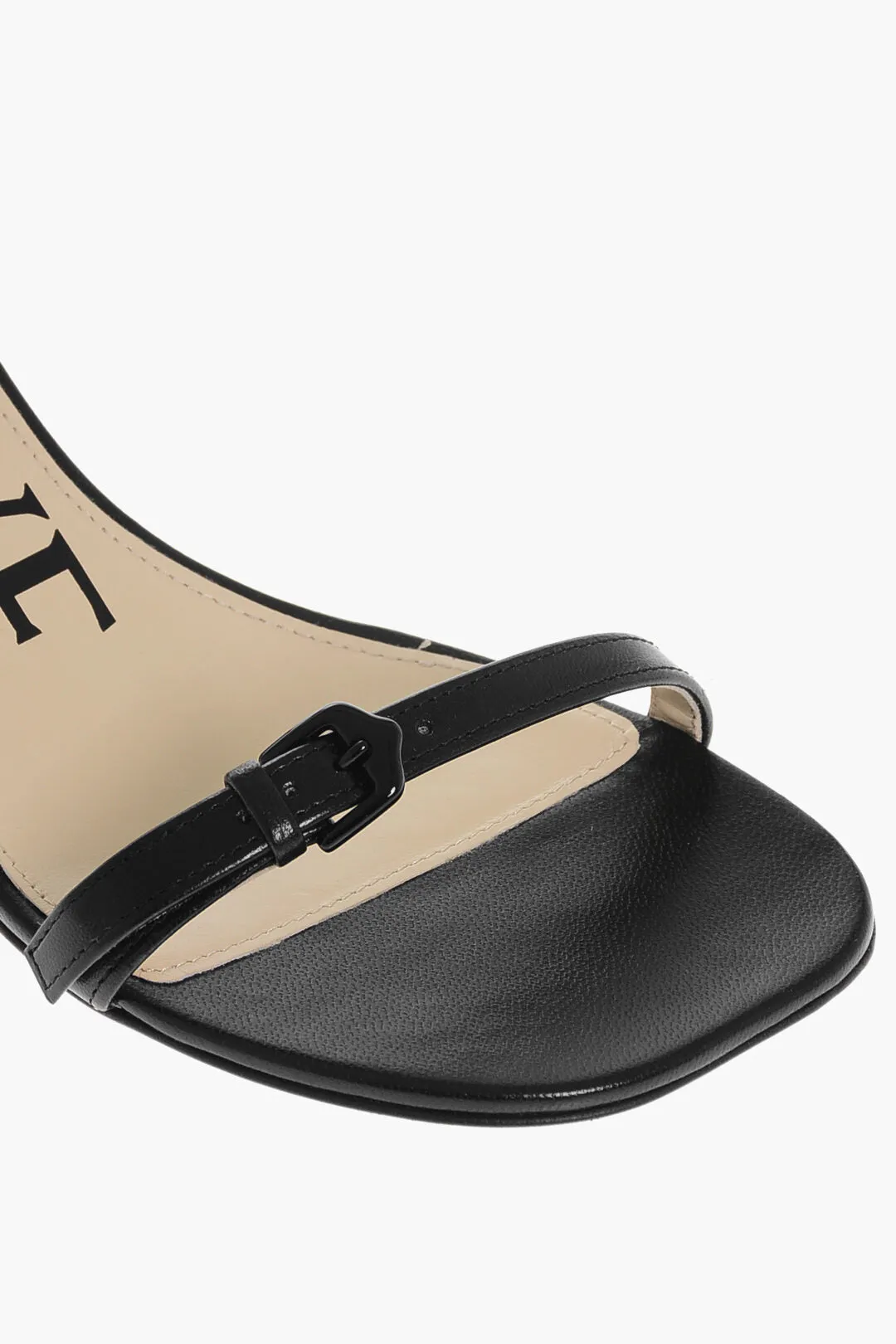 Loewe Leather Petal Brush Sandals With Design Heel 6Cm