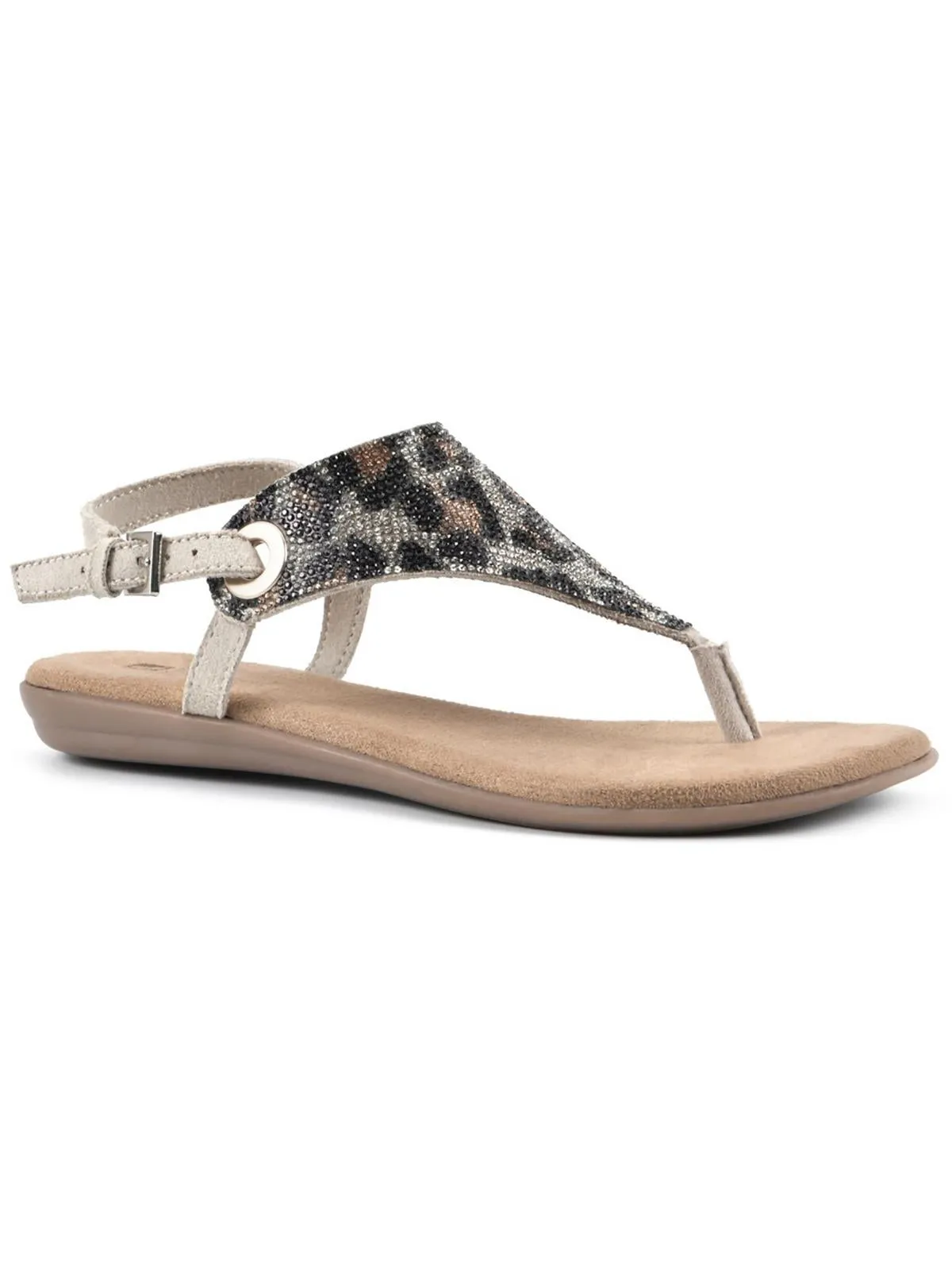 London 2 Womens Rhinestone Slingback Sandals