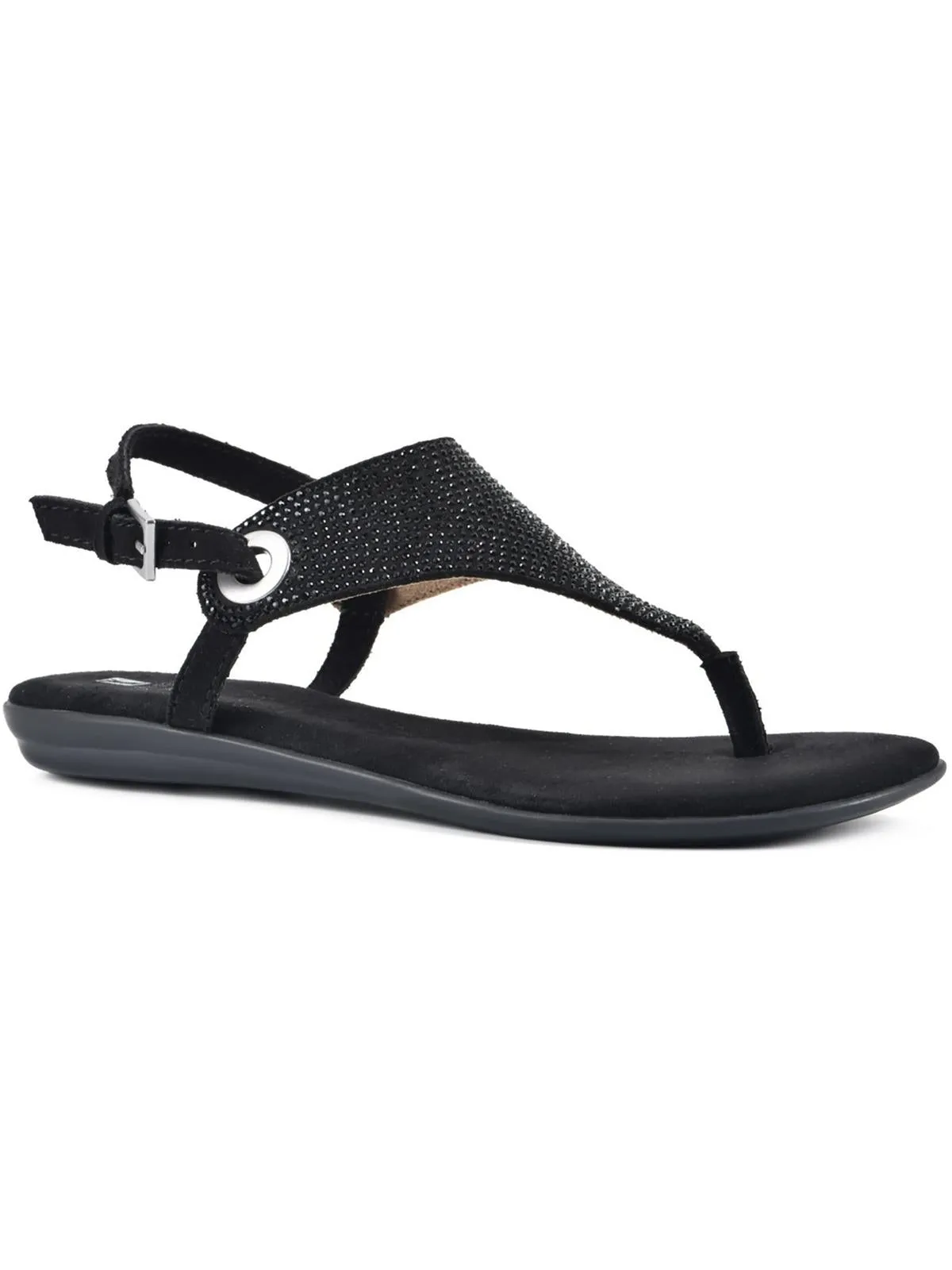 London 2 Womens Rhinestone Slingback Sandals
