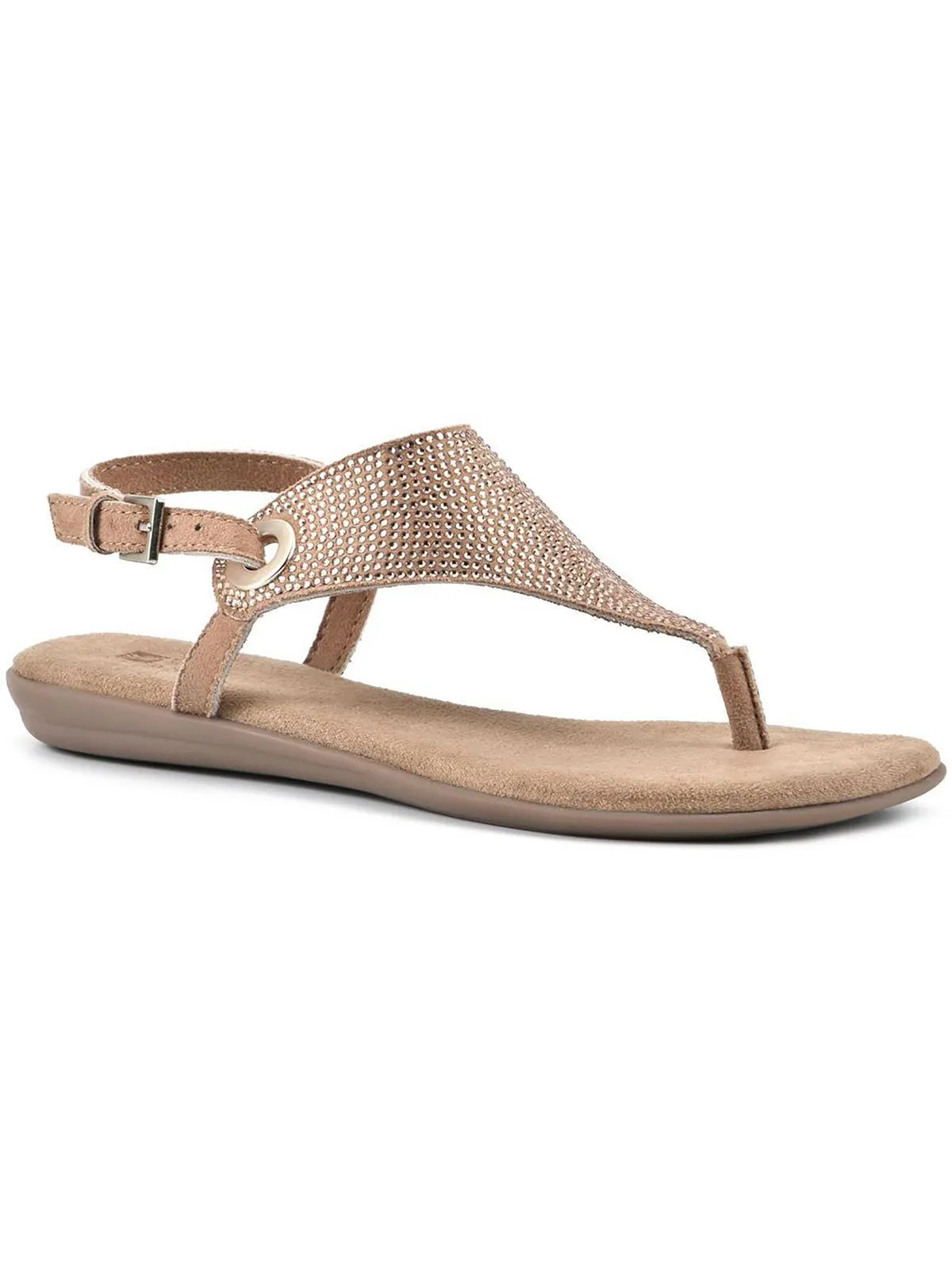 London 2 Womens Rhinestone Slingback Sandals