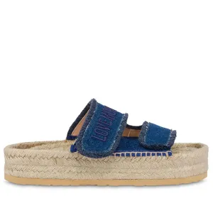 LOVE MOSCHINO ROPE DENIM SANDALS