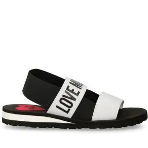 LOVE MOSCHINO SOFT B/W SANDALS
