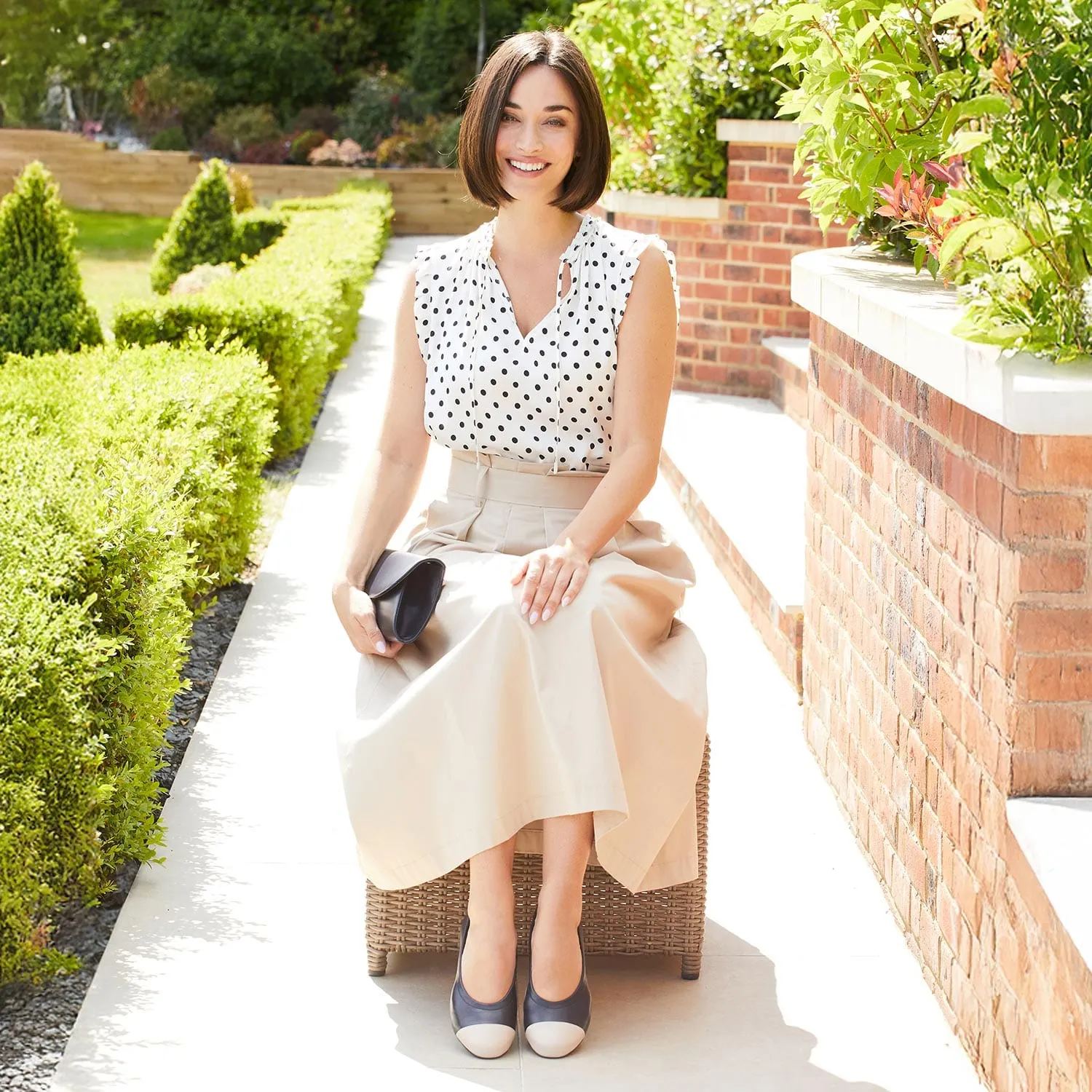 Luna: Navy & Cream Leather