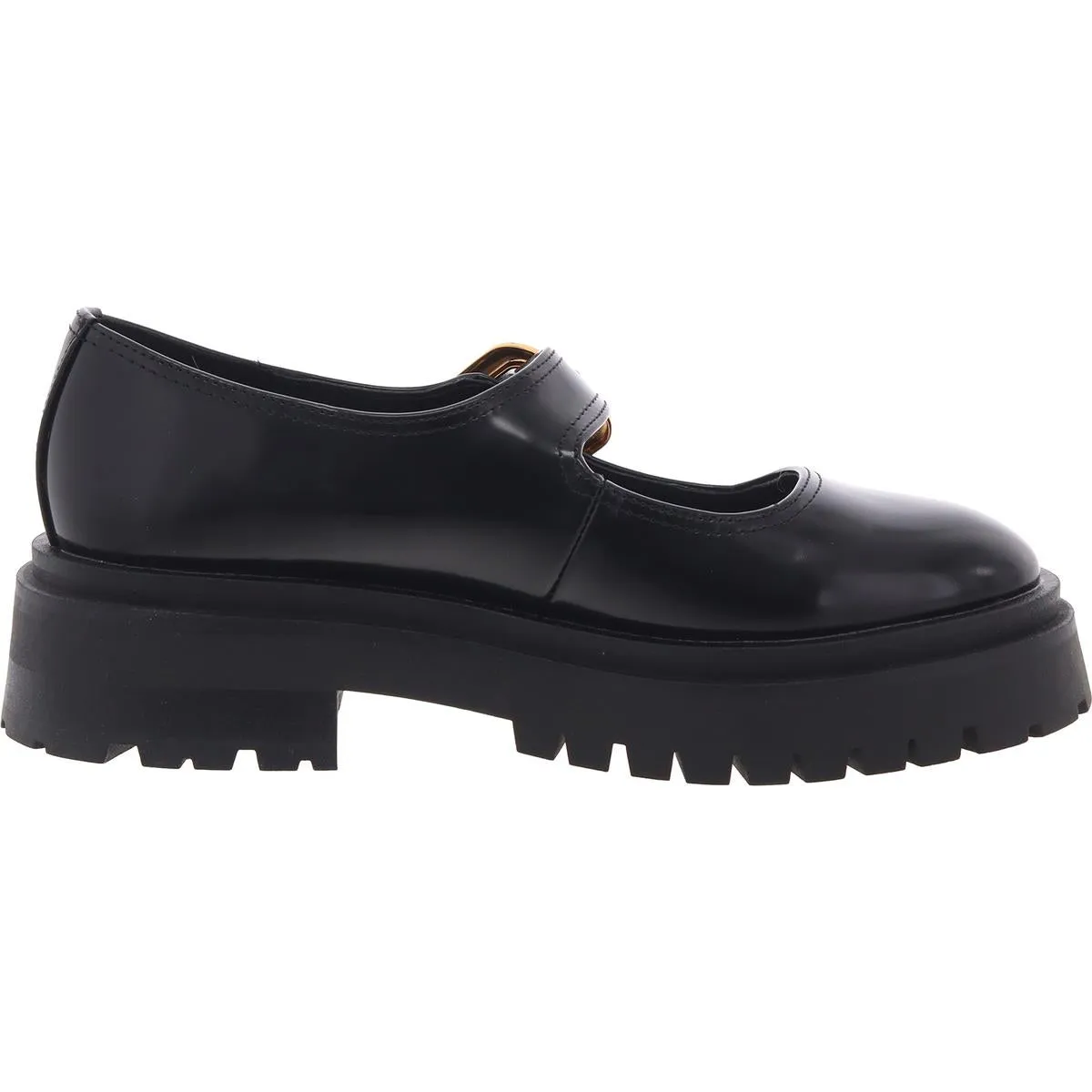 Lyndon Womens Buckle Leather Mary Janes